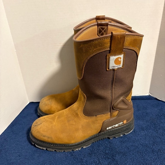 Carhartt Heritage 11” Leather Soft Toe Wellington Work Boot Bison Brown Mens 13M main image 5